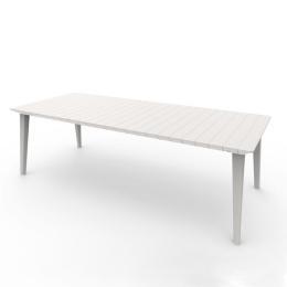 Tavolo Allungabile Da Esterno 240 cm In Resina Lima Keter Bianco Opaco