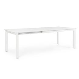 Tavolo Allungabile In Alluminio Bianco Per Esterni 100x160-240 Konnor Bizzotto