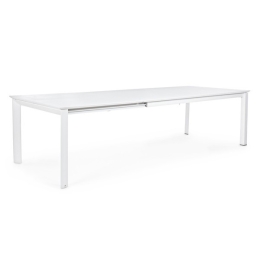 Tavolo Allungabile In Alluminio Bianco Per Esterni 110x200-300 Konnor