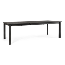 Tavolo Allungabile In Alluminio Antracite Per Esterni 100x160-240 Konnor Bizzotto