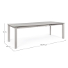 Tavolo Allungabile In Alluminio Rastin Per Esterni 100x160-240 Konnor Bizzotto