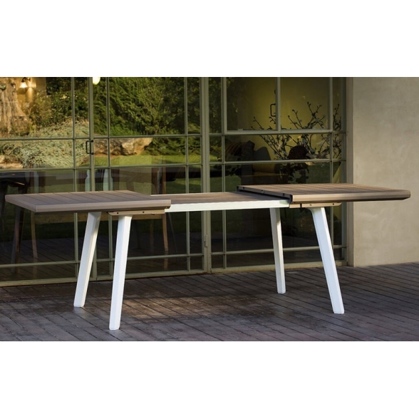 Tavolo Da Esterno Allungabile A 240 Cm In Resina Harmony Keter Cappuccino