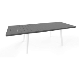 Tavolo Da Esterno Allungabile A 240 Cm In Resina Grigio E Bianco Keter