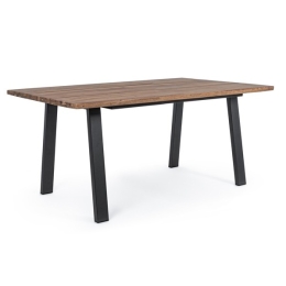 Tavolo rettangolare da esterno 160x90 cm piano in legno Oslo Bizzotto