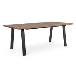 Tavolo rettangolare da esterno 200x100 cm piano in legno Oslo Bizzotto