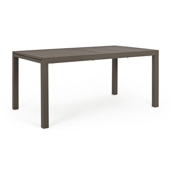 Tavolo In Alluminio Allungabile Da Esterno 90x160-240 Cm Tortora
