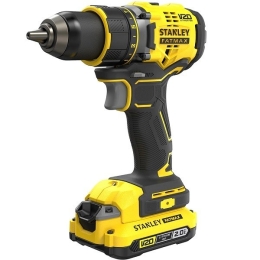 Trapano avvitatore Stanley V20 batterie 2x2Ah luce LED