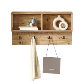 Appendiabiti Con Mensole 92x19x51H Effetto Legno Rovere Atlantic