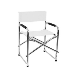 Sedia Regista In Alluminio E Textilene Bianco Playa - Set 2 Pezzi