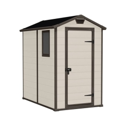 Casetta Da Giardino In Resina 130x192x198H Cm Manor 4x6 Beige Keter