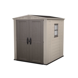 Casetta Da Giardino 178x195,5x208H Cm Factor 6x6 Beige Keter Con Mensole