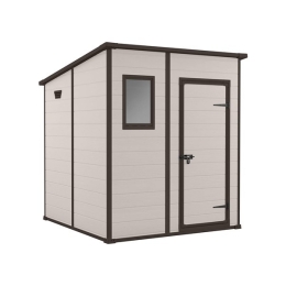 Casetta Da Giardino 183,5x185x200,5H Cm Manor 6x6 Pent Beige Keter