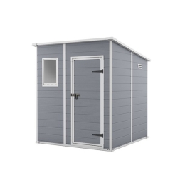Casetta Da Giardino 183,5x185x200,5H Cm Manor 6x6 Pent Grigio Keter