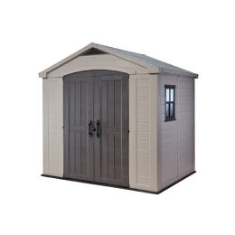 Casetta Da Giardino 256,5x182x243H Cm Factor 8x6 Beige Keter Con Mensole