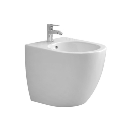 Bidet A Terra Filo Parete Bianco Moderno In Ceramica Line Karag