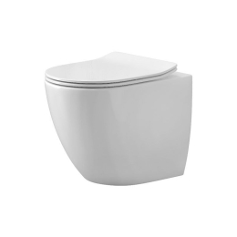 Vaso Filomuro Rimless Moderno Con Sedile Copriwater Line Karag Bianco