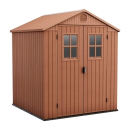 Casetta Da Giardino 190x183x221H Darwin 6x6 Marrone Keter - 2 Finestre
