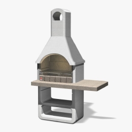 Barbecue Cemento Da Giardino Carbonella 125x64x212 Santa Fe' Sarom