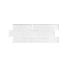 Rivestimento Effetto Muretto 16x40 Gres Porcellanato White Brick Bianco
