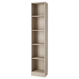 Libreria Ufficio Modulare 4 Ripiani 41x27x203 Effetto Legno