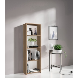 Libreria In Kit Scaffale Ufficio Rovere Effetto Legno 45x25x138