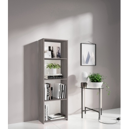 Libreria In Kit Scaffale Ufficio Rovere Grigio 45x25x138