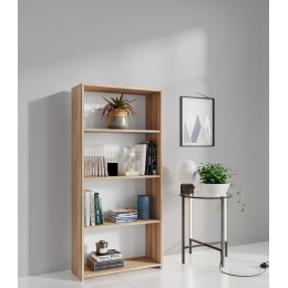Libreria In Kit Scaffale Ufficio Rovere Effetto Legno 65x25x139