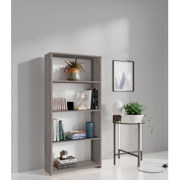 Libreria In Kit Scaffale Ufficio Rovere Grigio 65x25x139