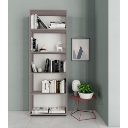 Libreria In Kit Scaffale Ufficio Rovere Grigio 65x25x183