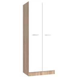 Armadio Guardaroba Con Appendiabiti Bianco E Rovere Effetto Legno