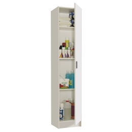 Armadio Multiuso Bianco 1 Anta 4 Ripiani 37x37x180H