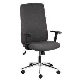 Poltrona Da Ufficio In Tessuto Base Metallo Mod. 1520 Grigia