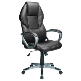 Poltrona Da Ufficio In Similpelle Morbida Mod. 1110 Nera