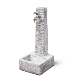 Fontana Da Giardino Effetto Pietra Clanezzo 28x31x65 Grigio KAM