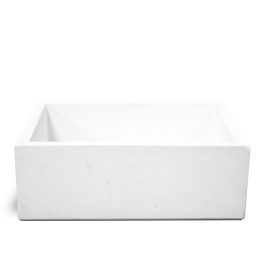 Lavello Da Giardino Acquaio In Cemento Moderno 45x35x16 Madrid Bianco