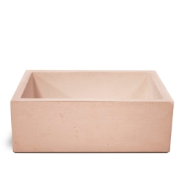 Lavello Da Giardino Acquaio In Cemento Moderno 45x35x16 Madrid Rosa