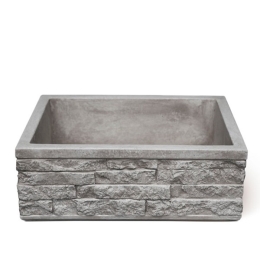 Lavello Da Giardino In Pietra Ricostruita 45x35x16 Meseta Grigio