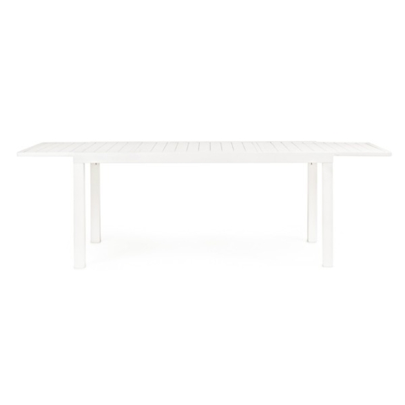 Tavolo In Alluminio Allungabile Da Esterno 90x160-240 Cm Bianco