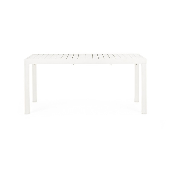 Tavolo In Alluminio Allungabile Da Esterno 90x160-240 Cm Bianco