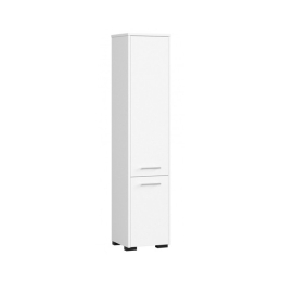 Colonna Da Bagno Multiuso 2 Ante Con Ripiani 30x30x140 Bianca Serena