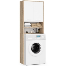 Mobile Coprilavatrice 2 Ante 2 Vani 64x30x180 Diana Rovere/Bianco