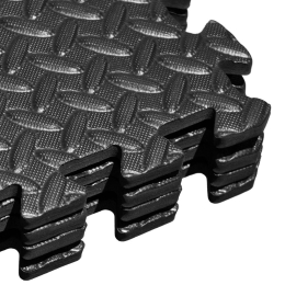 4PZ Tappetino puzzle NERO MANDORLATO 60x60 bambini gioco palestra