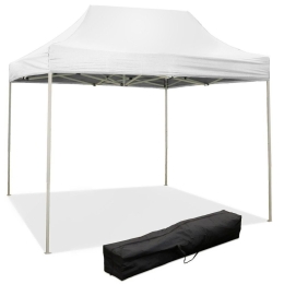 Gazebo richiudibile pieghevole 2X2 Bianco in PVC impermeabile