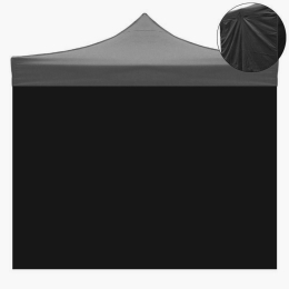 Telo laterale 3x2mt nero di ricambio per gazebo richiudibile