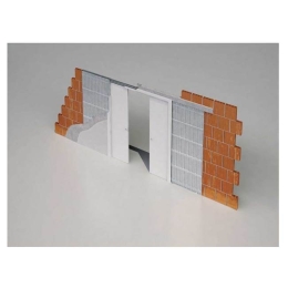 Controtelaio Ermetika Evolution doppio (60+60) x 210 x 11 cm intonaco (per porte a scomparsa)