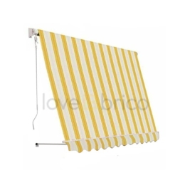 Tenda Da Sole Sangiorgio 200x250 A Caduta Senza Cassonetto Gialla A Righe