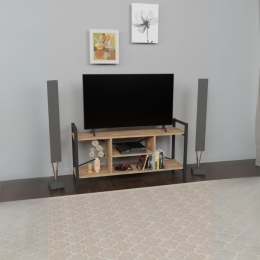 Mobile Porta TV Industrial 120x35x60 Con Vani A Giorno Cult Rovere