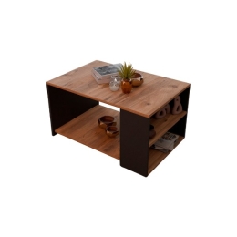 Tavolino Salotto Moderno 60x90 Vani Laterali Zeno Rovere E Antracite