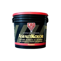 Pittura rossa per asfalto e manti bituminosi Cad AsfaltKolor 5 lt