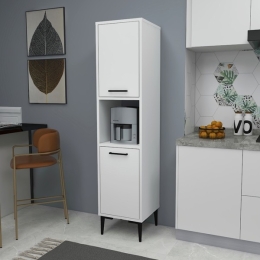 Colonna Multiuso Da Cucina 2 Ante Vano Centrale 35x35x154 Adel Bianca